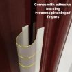Baby Safety Door Protector, Anti-pinch Cover, 120x10cm, Frosted Clear - 5