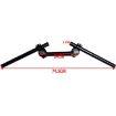 Red Aluminum Alloy Motorcycle Handlebar with Separate Faucet - 3