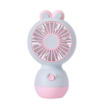 Cute Rabbit Handheld Rechargeable Desktop Fan - Light Blue - 1