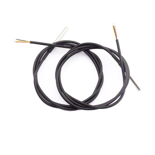 DS18B20 Waterproof Temperature Sensor 2-Pack, Stainless Steel, 1m Cable - 1