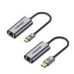 QGeeM USB-C to RJ45 Ethernet Adapter for Laptop, PC, Smartphone, 15cm - 2