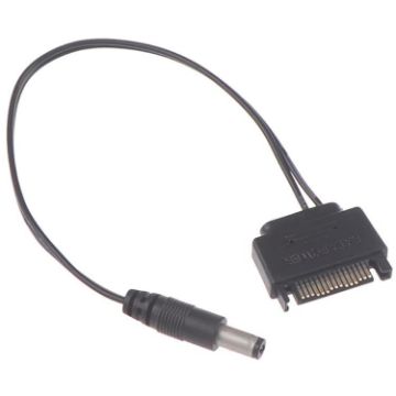 20cm SATA Male to 5.5x2.1mm DC 12V Power Connection Cable - 1