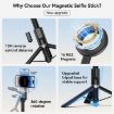 TELESIN Magnetic Selfie Stick Tripod with Bluetooth Remote (Black) - 3
