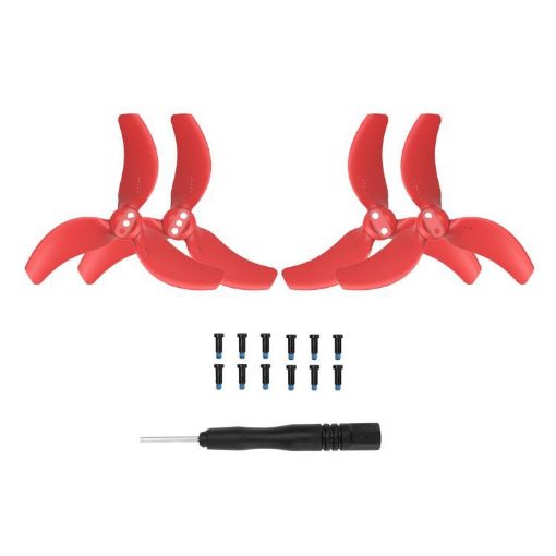Sunnylife 3032S Propellers for DJI Avata 2 (Red) - 2 Pairs - 1