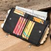 HUMERPAUL BP852 Black RFID Leather Anti-Theft Double Zipper Wallet - 2