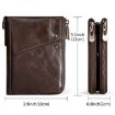 HUMERPAUL BP852 Black RFID Leather Anti-Theft Double Zipper Wallet - 3