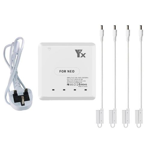 DJI Neo Drone YX 4-Port Battery Charger Hub with UK Plug - 1