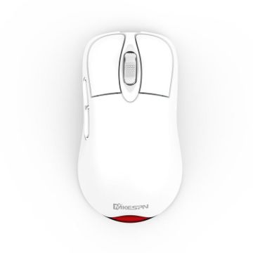 MKESPN Wireless Gaming Mouse 24000 DPI, RGB, Rechargeable, White - 1