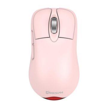 MKESPN Tri-Mode Wireless Gaming Mouse, 24000 DPI, RGB, Pink - 1
