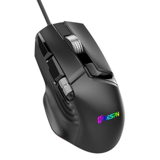 MKESPN X13 RGB Wired Gaming Mouse 12400 DPI Macro 10-Key Black - 1