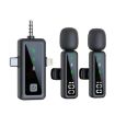 H68 3 In 1 Dual Mic Wireless Mobile Phone Lapel Microphone - 1