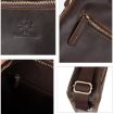 HUMERPAUL MH702 Men's Light Brown Leather Crossbody Shoulder Bag - 4