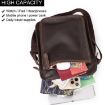 HUMERPAUL MH702 Men's Light Brown Leather Crossbody Shoulder Bag - 6