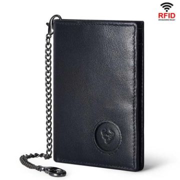 HUMERPAUL BP798 Leather Wallet for Airtag with RFID Card Holder - 1