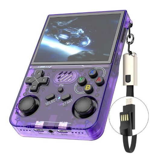 R36XX Dual-Band WiFi Handheld Console 3.5-Inch Screen 128G (Purple) - 1