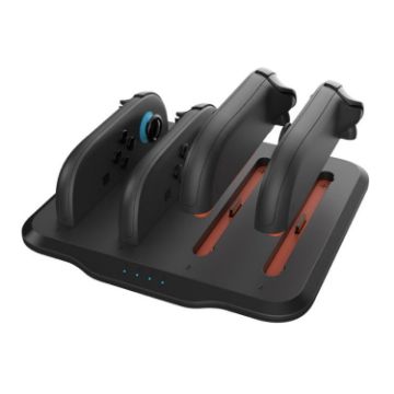 Switch 2 Charger Base with Indicator & Overcharge Protection - Black - 1