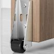 Vertical Mount Pulley Wheels for Furniture & Sliding Doors Silver - 2