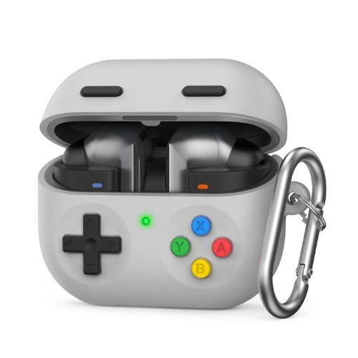 AhaStyle DD11 Silicone Case for Galaxy Buds 3/3 Pro (Light Gray) - 1