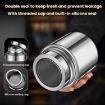1000ml Stainless Steel Canister, Transparent Lid, Leak-Proof Storage - 6