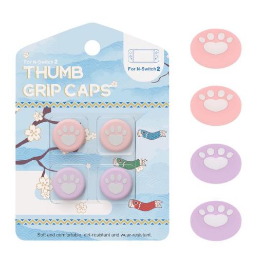 For Nintendo Switch 2 Joy-Con Thumb Grip Caps (Pink Purple) - 1