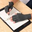 Hemp Gray Arthritis Relief Half Finger Sports Gloves, Size: S - 4