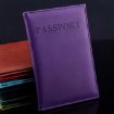 Purple Artificial Leather Travel Passport Cover - 1