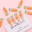 Kawaii Carrot Shaped Metal Paper Clips - 5 PCS Stationery Set - 3