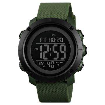 SKMEI 1426 Army Green Waterproof Digital Watch with Noctilucent Display - 1