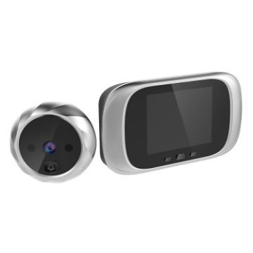 Smart DD1 Cat Eye Doorbell 2.8" LCD & Infrared Night Vision - Silver - 1