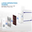 110dB IP55 Waterproof WiFi Doorbell Receiver with Night Light (White) - 6