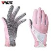 PGM Women's Non-Slip PU Leather Golf Gloves, Pink, Size 19 - 1