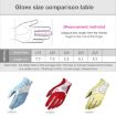 PGM Women's Non-Slip PU Leather Golf Gloves, Pink, Size 19 - 4