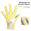 PGM Women's Non-Slip PU Leather Golf Gloves, Pink, Size 19 - 5