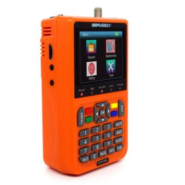 iBRAVEBOX V9 Finder Digital Satellite Signal Meter, EU Plug (Orange) - 1