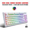 HXSJ L100 White RGB Backlit 87-Key 2.4G Wireless Keyboard - 5