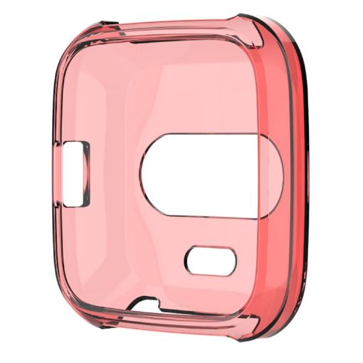 Fitbit Versa Lite Transparent Red Silicone Protective Case - 1