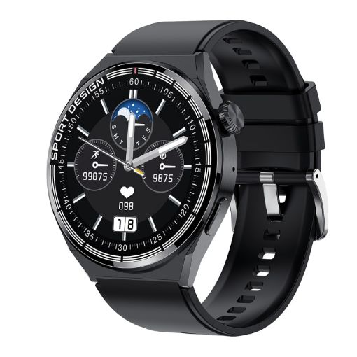 HDT 3 Max Smart Watch 1.6" IP67 Waterproof NFC Bluetooth Call Black - 1