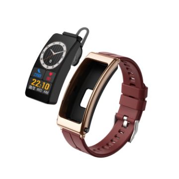 K13 1.14" Red Smart Watch with Detachable Earphones & Bluetooth Call - 1