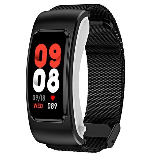 K60 Smart Watch 1.08" Steel Band, Bluetooth Call, Waterproof (Black) - 1