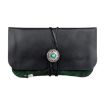FIREDOG CL91 Dark Green Leather Sheepskin Tobacco Bag - 1