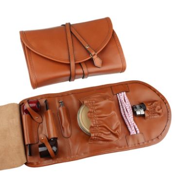 FIREDOG CL08 Brown Rope Leather Pipe Tobacco Storage Bag - 1