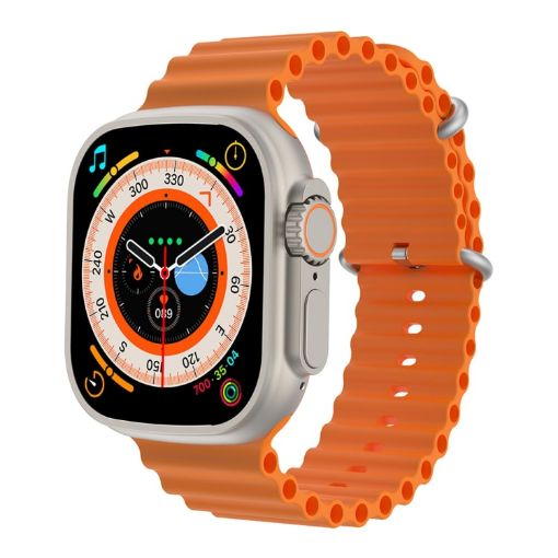 S800 Ultra Max Smart Watch 1.96" TFT, Heart/BP Monitoring (Orange) - 1