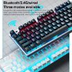 AULA F3001 Backlit 87 Key Mechanical Gaming Keyboard - Silver/White - 4