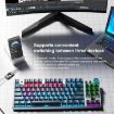 AULA F3001 Backlit 87 Key Mechanical Gaming Keyboard - Silver/White - 5