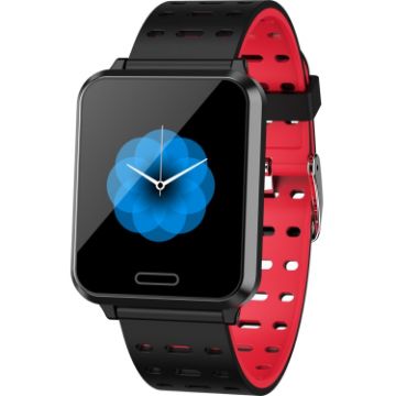 P2 Smart Watch: 1.3" Screen, IP67, Heart/Blood Monitor, Black Red - 1
