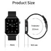 E86 Smart Watch, IP68 Waterproof, Blood Oxygen, Temp Monitor, Black - 4