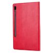 Samsung Galaxy Tab S7 FE/S7 Lite Leather Case, Red, Card Slots - 2