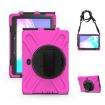 Rose Red Shockproof Case for Galaxy Tab Active Pro/4/5 with Strap - 1