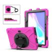 Rose Red Shockproof Case for Galaxy Tab Active Pro/4/5 with Strap - 2