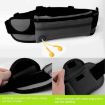 Black Outdoor Waist Bag: Waterproof, Sweatproof, Fits 6" Phone - 5